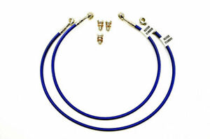 DUCATI 1999-01 996 SPS / SPS 2 GALFER STAINLESS STEEL FRONT BRAKE LINE KIT BLUE