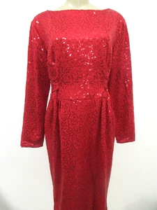 TATYANA RED SEQUIN EMBELLISHED LONG DRESS SIZE XXL - Picture 1 of 12