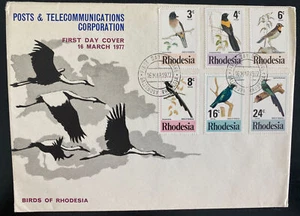 1977 Salisbury Southern Rhodesia First day Cover FDC Telecommunications Corp - Picture 1 of 2