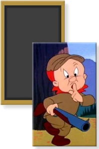 Elmer Fudd Shhh Im Caza Wabbits Conejos Imagen 2 x 3 Imán de Refrigerador - Imagen 1 de 4