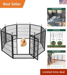 Flexible 32-Inch Dog Pen – 8 Panels with Rust-Resistant Finish for Durability - Picture 1 of 8