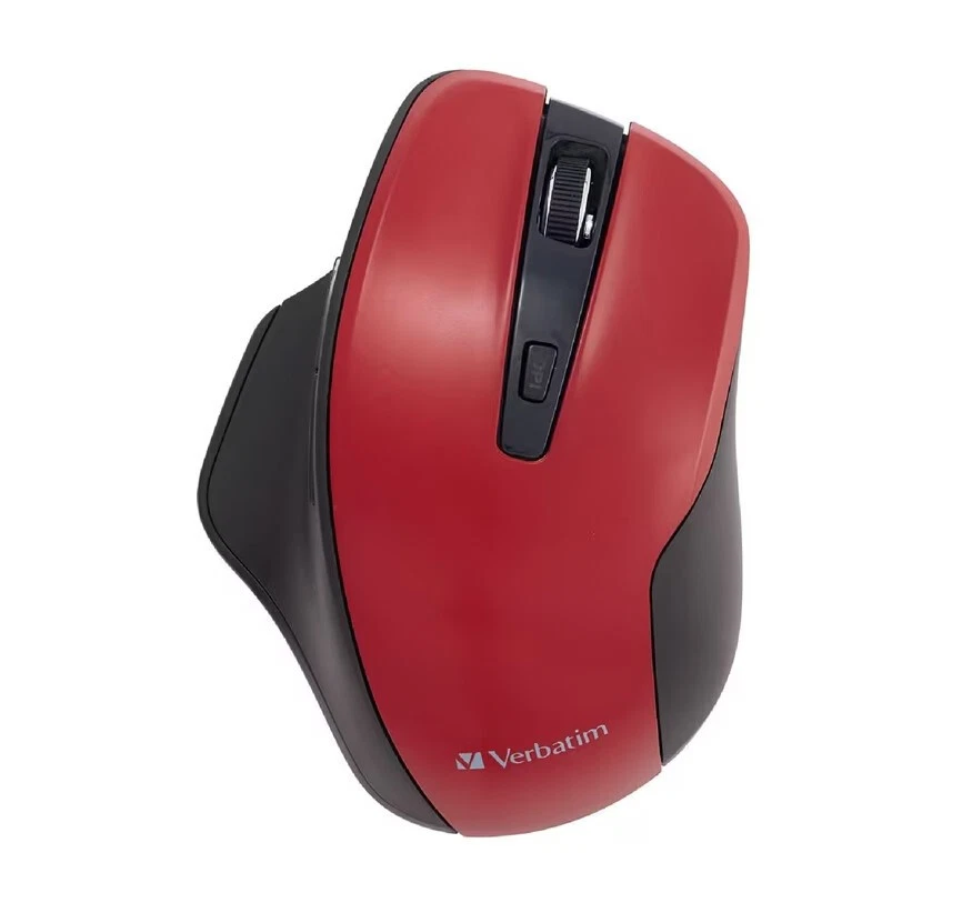 Verbatim Silent Ergonomic Wireless LED Mouse Red - Image 1 of 1