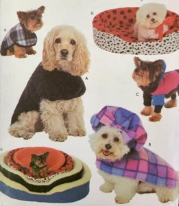 Vtg Uncut Simplicity 8928 Sew Pattern Dog Pet Bed Cover Jackets Coats All Sizes - Picture 1 of 4
