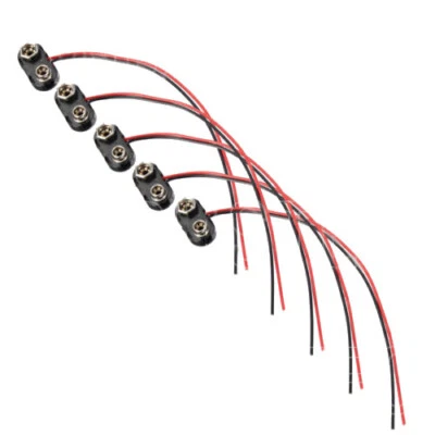 Clip de batería de 9 V 5 piezas - Conector a presión Voltios carcasa dura Pi pedal de guitarra eléctrico  Foto 1 de 3