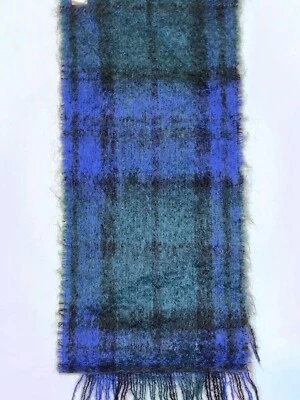 Bufanda de lana reloj negro vintage hecha en Gran Bretaña Foto 1 de 4