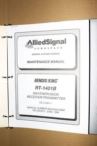 Bendix King RT-1401B Weathervison Receiver Transmiter Maint manual IB21401B-1 - Picture 1 of 2