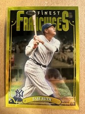 2023 Topps Finest Flashbacks Babe Ruth Franchises Rare Gold REFRACTOR SP Yankees