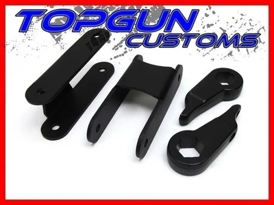 For 1983-2005 GMC Sonoma 4WD 1"-3" Front Torsion Key + 2" Rear Lift Shackles Kit - Image 1 of 4