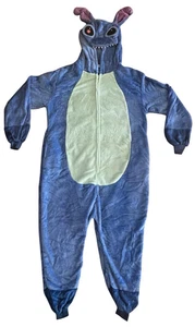 Disney Lilo & Stitch - Blue Hooded Soft Flannel Loose Fit Halloween Costume - Picture 1 of 8