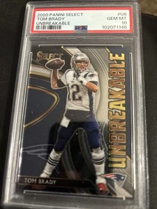 2020 PANINI SELECT TOM BRADY UNBREAKABLE INSERT CARD #U6 *GRADED PSA GEM MINT 10 - Picture 1 of 1