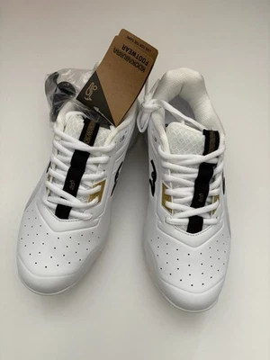 2025 Kookaburra KC 3.0 Spike White Gold Cricket Shoes - UK SIZE 6 - Image 1 of 4