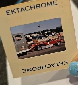 #DT 35mm slide - Vintage - Collectibles - Photo - race car neat parking lot - Picture 1 of 1