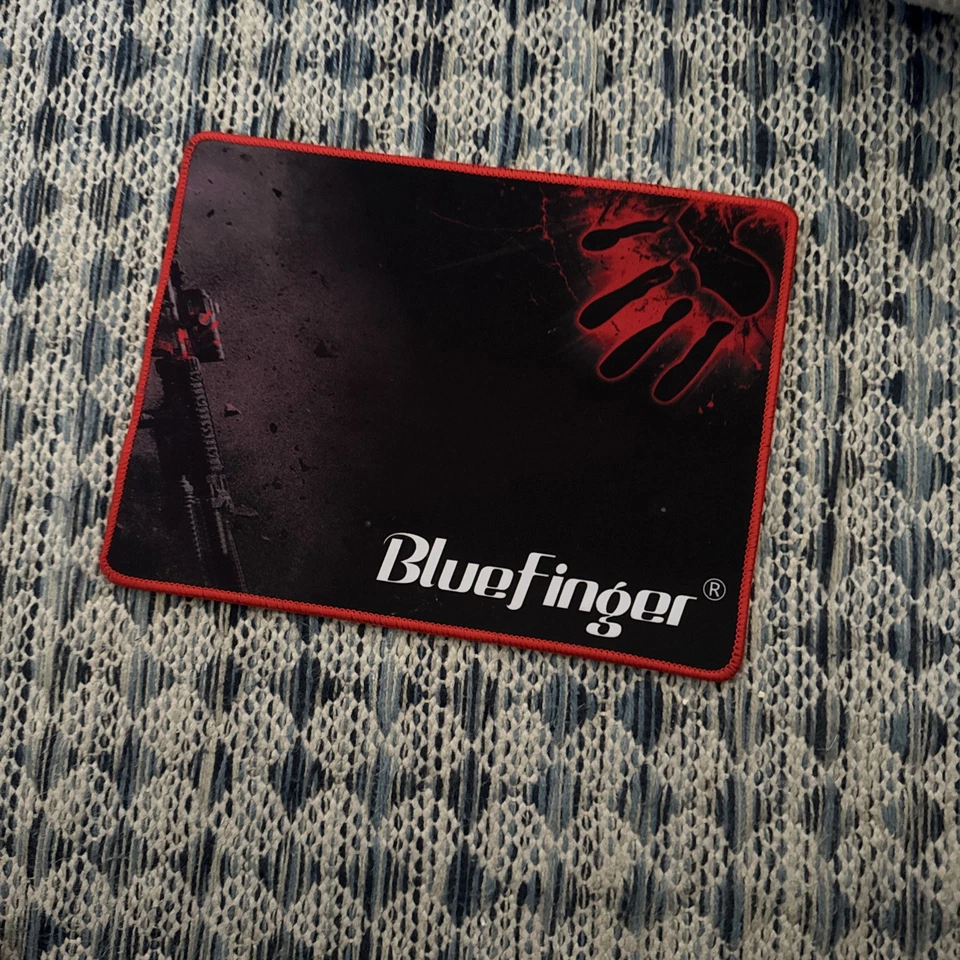 Black And Red. Bluefinger Gaming Mouse Pad. Lightly Used. - Image 1 of 2