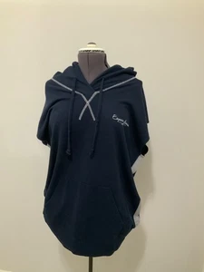 EMPORIO ARMANI MENS BLUE 100% COTTON TRAINING ATHLETIC HOODIE VEST SZ XL - Picture 1 of 13