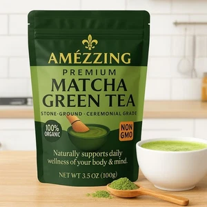 Bio Matcha Grüntee Pulver - 100g - Zeremonienqualität - 100% rein Premium - Bild 1 von 4