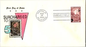Philippines 1963 Rizal Surcharged First Day Cover - Cachet, Unaddressed - Picture 1 of 2