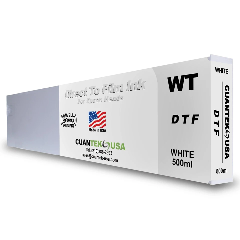 DTF WHITE Ink 500ml Cartridge for VJ-628D, XPJ-1682D Direct To Film MADE IN USA - Image 1 of 1