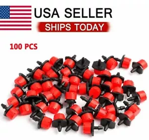 100Pc Adjustable Emitter Dripper Micro Drip Irrigation Sprinkler Watering System - Picture 1 of 8