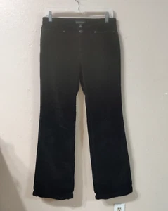 Banana Republic Women Stretch Corduroy Wide Leg Pants Sz 4 32x32 Black 5409 - Picture 1 of 9