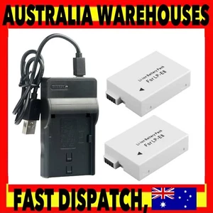 2x LP-E8 LPE8 Battery + Slim Charger For Canon EOS 550D 600D Kiss X4 DSLR Camera - Picture 1 of 9