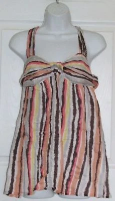 French Connection Multi-Color Striped Halter Top 8 - Image 1 of 4