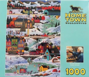 MEGA Puzzle "New England Christmas" Home Town Collection, 1000 Pcs, COMPLETE - Picture 1 of 5