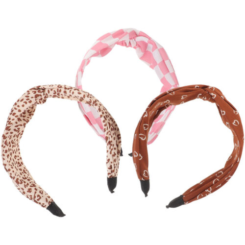 3pcs Wide Headbands Knot Headband Fashionable Hair Bands Fabric Headband for
