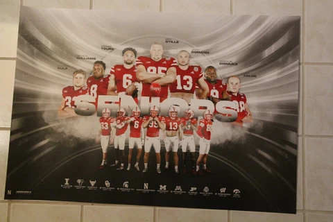2021 NEBRASKA CORNHUSKERS HUSKER FOOTBALL SCHEDULE POSTER NEW SEINORS FEATURED Cover