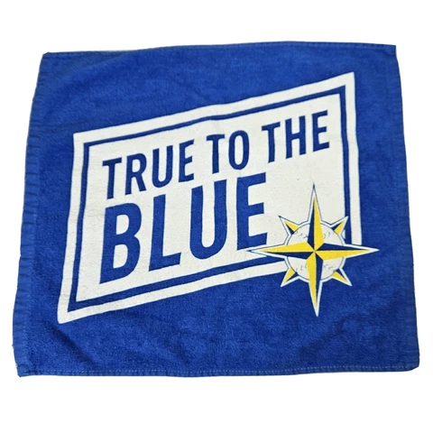 MLB Seattle Mariners Throwback Logo True to the Blue Rally Towel Cover
