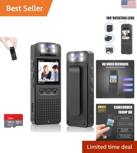 Full HD 1080P Police Body Cam - 256G Max Speicher - Premium Multifunktional - Bild 1 von 11