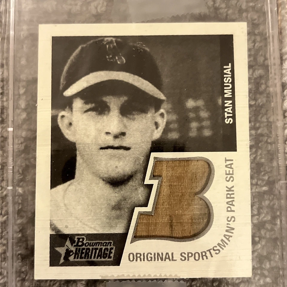 2001 Bowman Heritage - STAN MUSIAL - Сиденье для Стадиона Sportsman's Park - КАРДИНАЛЫ - Изображение 1 из 3