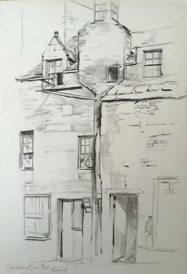Henry Matthew Brock ORIGINAL pencil drawing Candlemakers Row, Edinburgh - Image 1 of 4