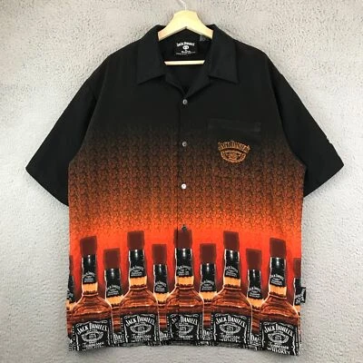 Vintage Y2K DRAGONFLY Graphic Shirt Mens L Jack Daniels lounge casual - Image 1 of 4