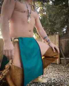 Wool loincloth native american made regalia pow wow reenactor breechclout