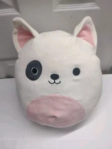 Squishmallows Kellytoy Large 12" Charlie the Bull Terrier Creme Pink Plush Dog - Picture 1 of 5