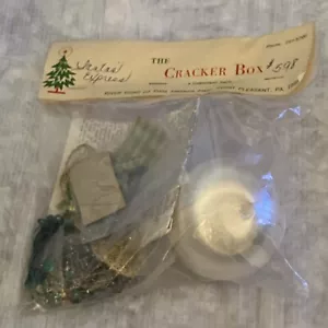 Cracker Box Ornament Satin Beaded Christmas Express Kit Vintage New Rear - Picture 1 of 2