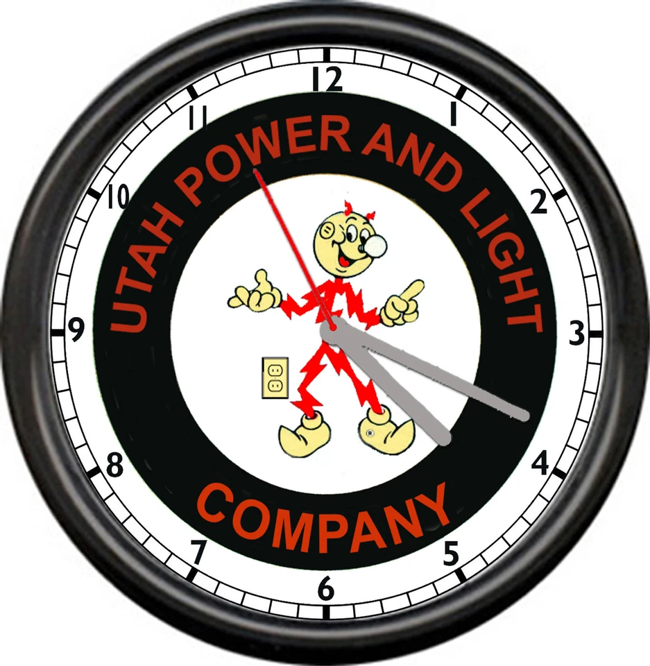 Reddy Kilowatt Utah Power & Light Co Electrician Utility Lineman Sign Wall Clock - Image 1 of 1