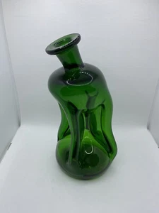 Vntg Holmegaard Denmark Green Kluk Kluk Tipsey Glass Decanter Bottle No Stopper - Picture 1 of 11