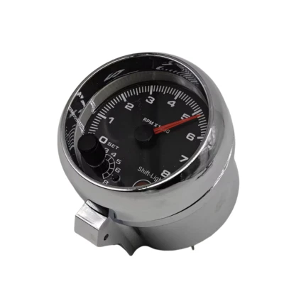 3.75in 12V Car Tachometer Gauge Meter 0-8000 RPM With Shift Light 7 Colors LED - Image 1 of 4