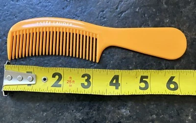 NEW Vintage Estee Lauder Orange Curved Small Travel Purse Comb  6.5” - Image 1 of 4