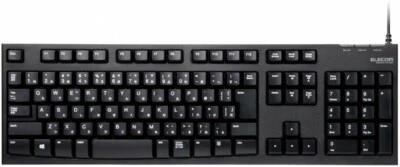 ELECOM USB keyboard 108 key Wii PS3 support TK-FCM062BK Black From Japan - Image 1 of 4