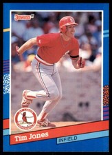 1991 Donruss Baseball Card Tim Jones St. Louis Cardinals #66