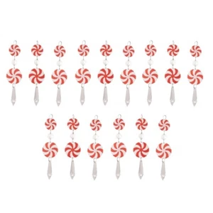 15Pcs Festival Home Decorative Candy Cane Cone Christmas Tree Hangings Ornament - Picture 1 of 8