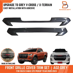 BORDE DE CUBIERTA DE REJILLA DELANTERA GRIS CRUZADO V PARA PASTILLA ISUZU D-MAX DMAX 20-23 - Imagen 1 de 10