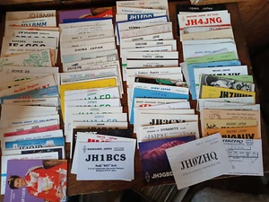 Large Lots of 100 Vintage Amateur HAM Radio Japan Japanese QSL Cards - Picture 1 of 18