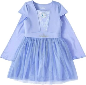 Disney’s Frozen II Elsa Dress w/ Cape Size Large 10/12 NEW - Picture 1 of 3