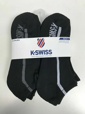 K-Swiss Retro Style Ankle Socks 1 Pack Of 6 Court Performance Men's 10-13 - Image 1 of 3