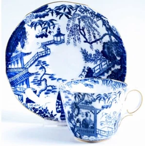 Royal Crown Derby Blue Mikado, Cup & Saucer Excellent Used Condition. - Picture 1 of 8