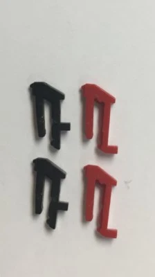 SET OF 4 INTERMATIC/MALIBU TIMER TRIPPERS PINS 107SB189(Red),107SB192(Black)