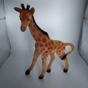 Vintage Cute Flocked Giraffe-Minor Flaws Noted In Pictures - Picture 1 of 11